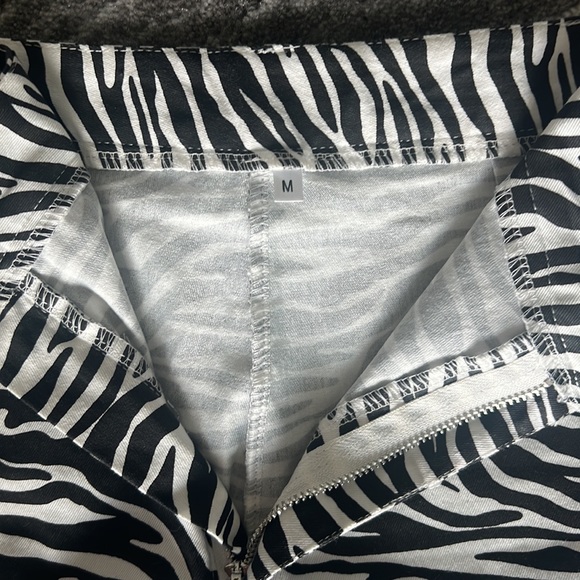 YesStyle bell bottom pants with zebra print - Picture 3 of 3